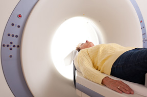 person going into an mri machine for the TBI service page